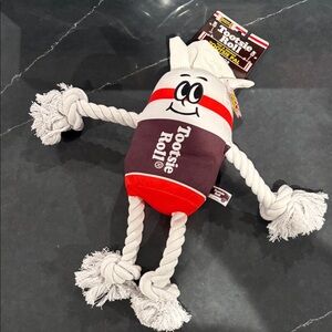 Tootsie Roll Dog Toy with Rope